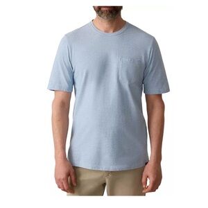 Faherty Men's Recycle Cotton Indigo Pocket Tee T-Shirt Medium Blue *Flaw